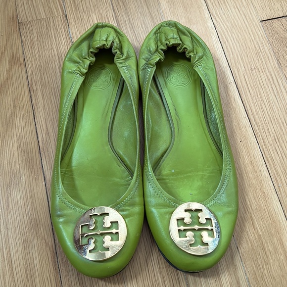 Tory Burch | Shoes | Tory Burch Green Ballet Flats | Poshmark